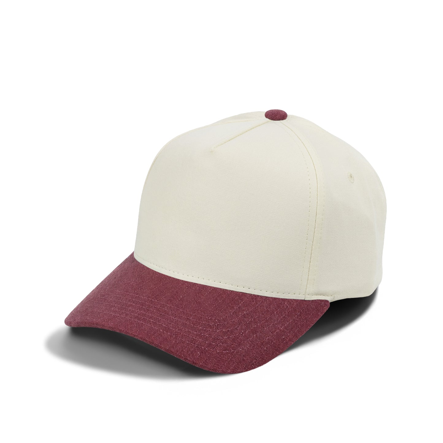 Plain Curve 5Panel Cotton Jean Hat 5014
