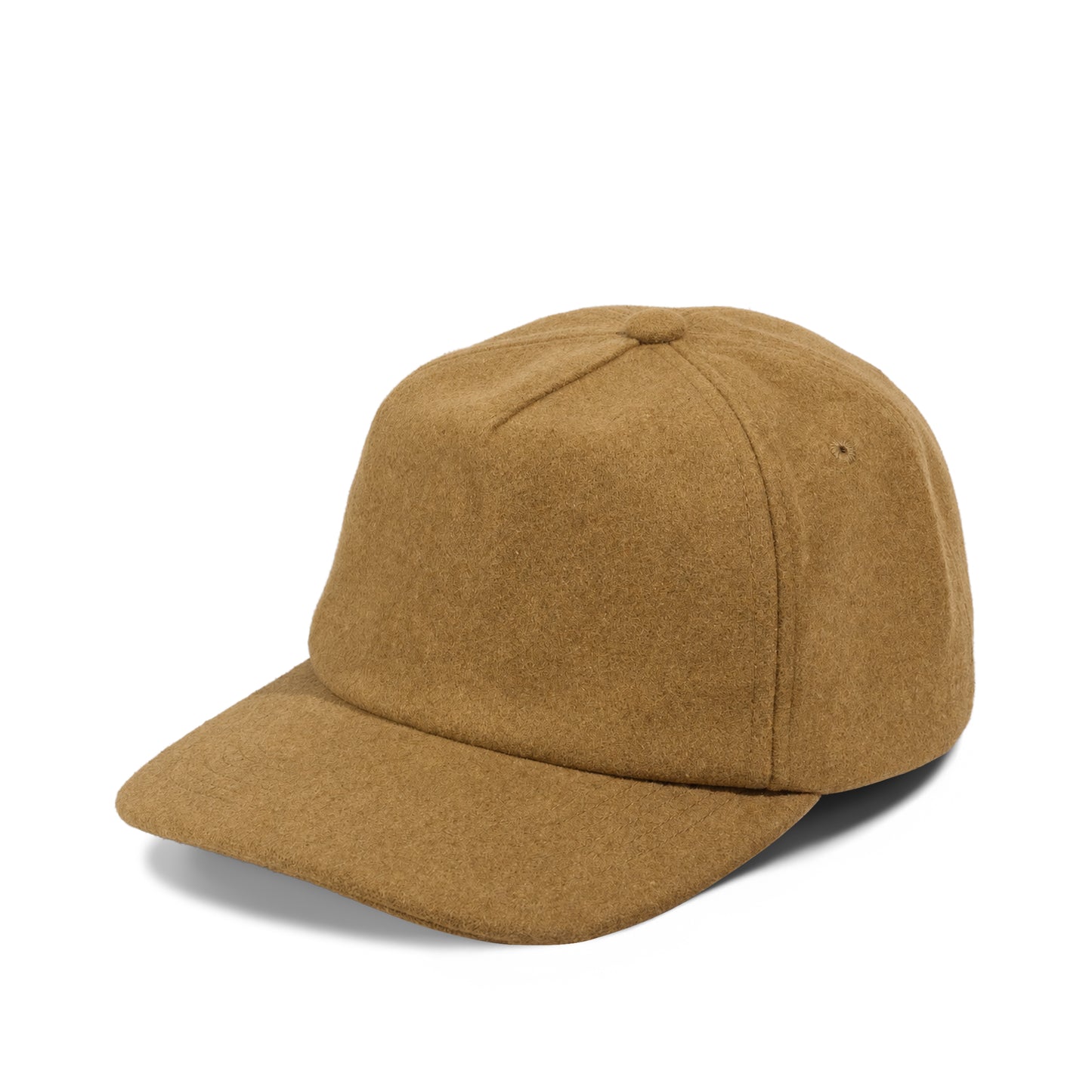 Plain Slight Curve Unstructured 5Panel Melton Hat 5061