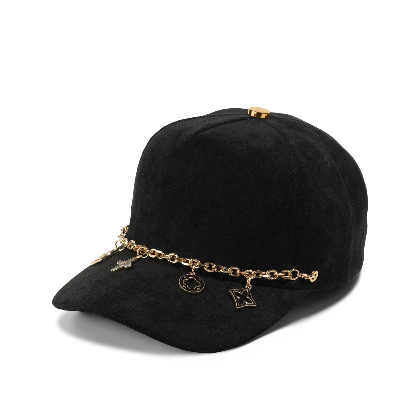Plain Suede Chain Pattern Hat 5077