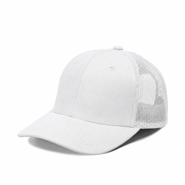 Plain Slight Curve 6Panel Mesh Hat 6001
