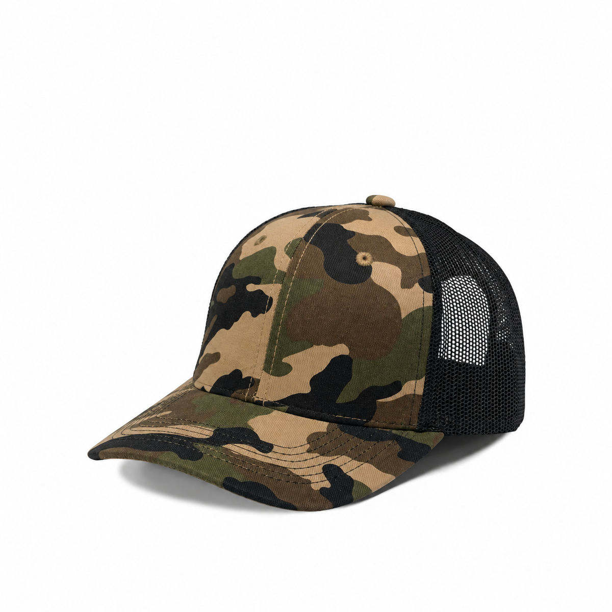 Plain Slight Curve 6Panel JUNIOR Mesh Hat 6009