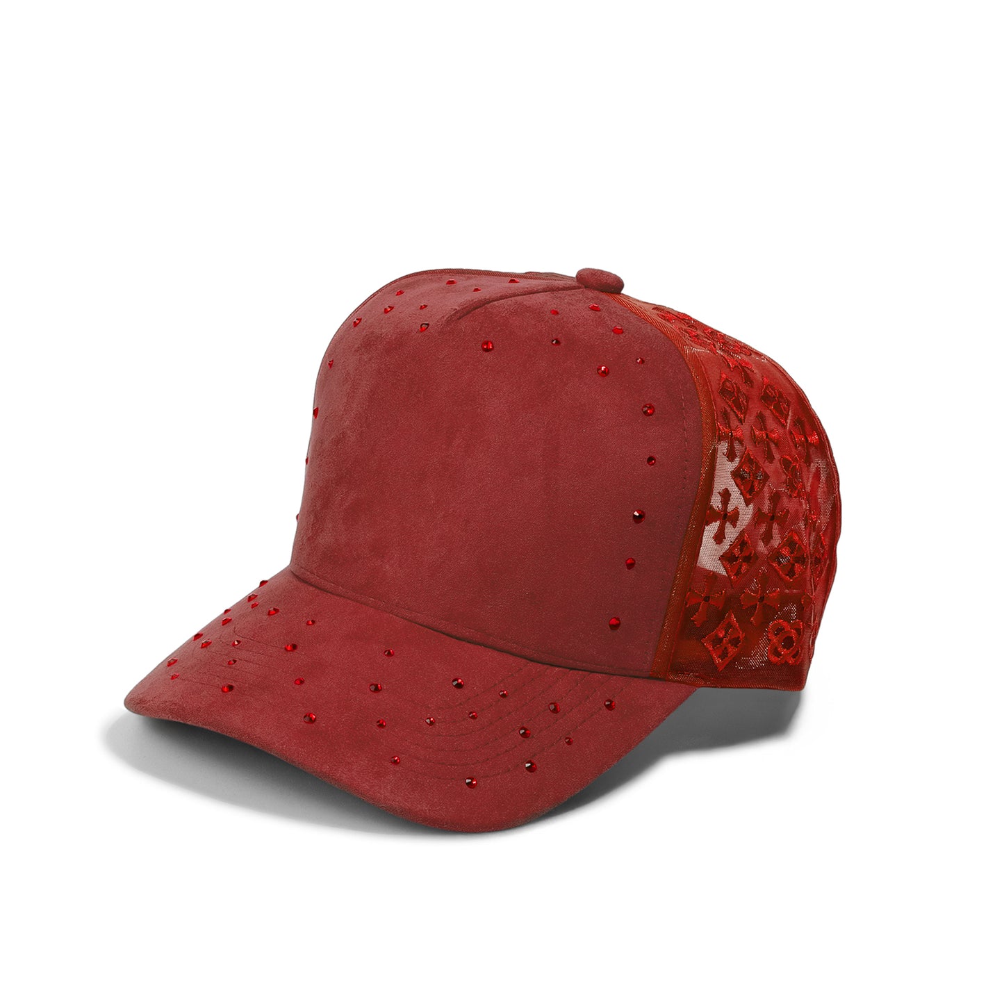 Plain 5Panel Suede Mesh Monogram with Rhinestones 5021