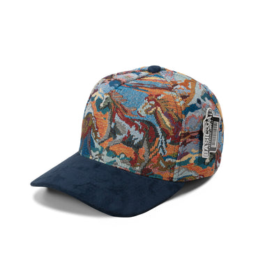Plain Curve 5Panel Jacquard Hat 5031