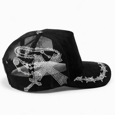 Plain 5Panel Fancy Hat 5030 JESUS FACE MESH