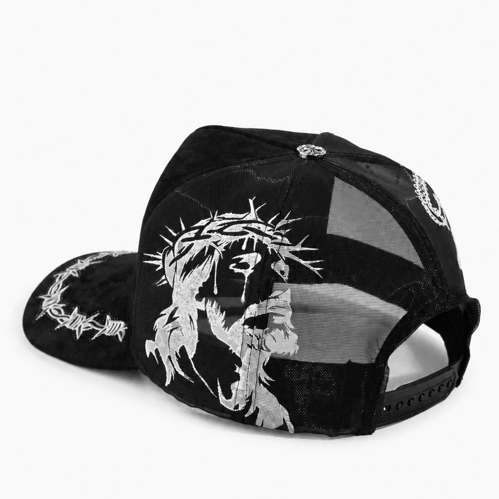 Plain 5Panel Fancy Hat 5030 JESUS FACE MESH