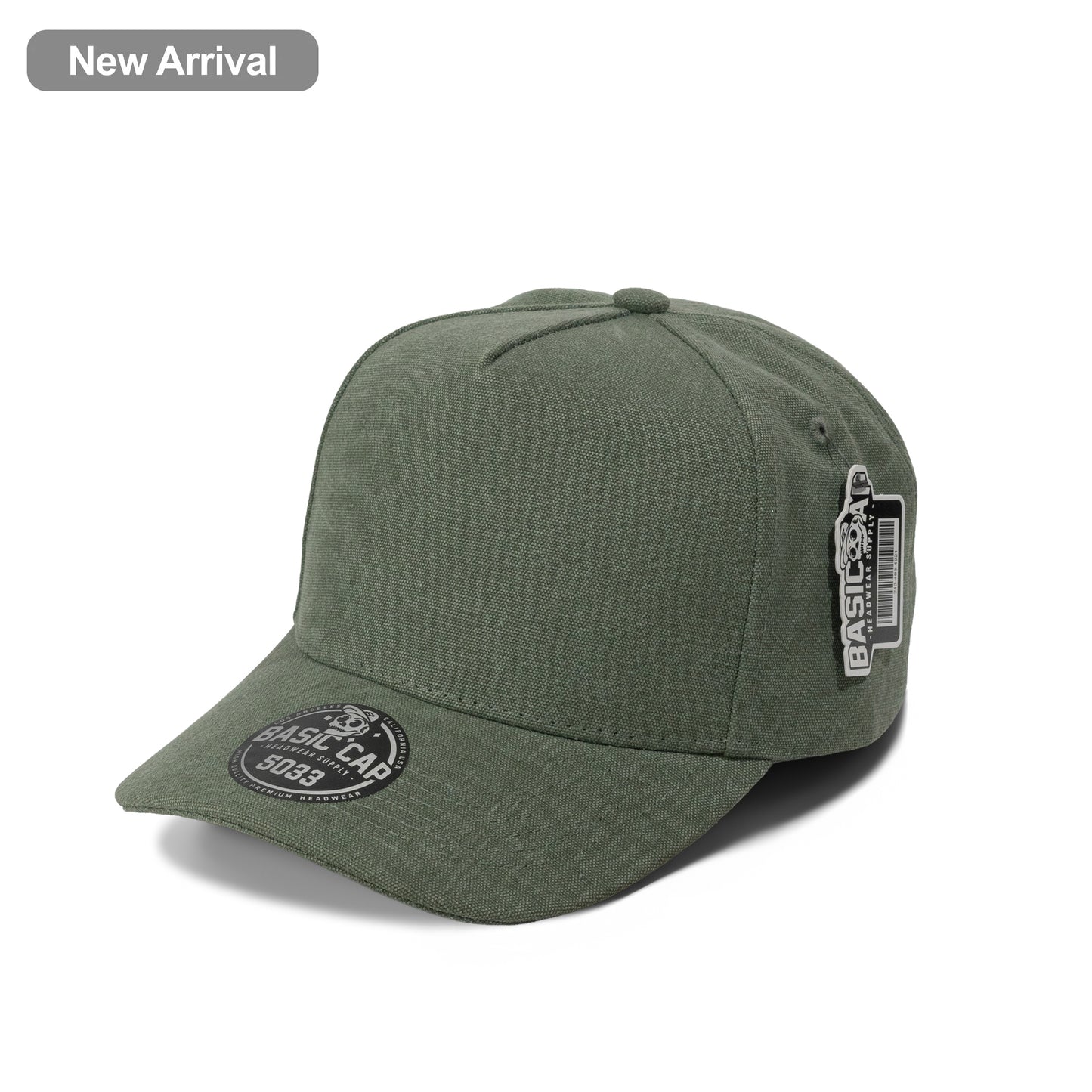 Plain Curve 5Panel CVC Hat 5033