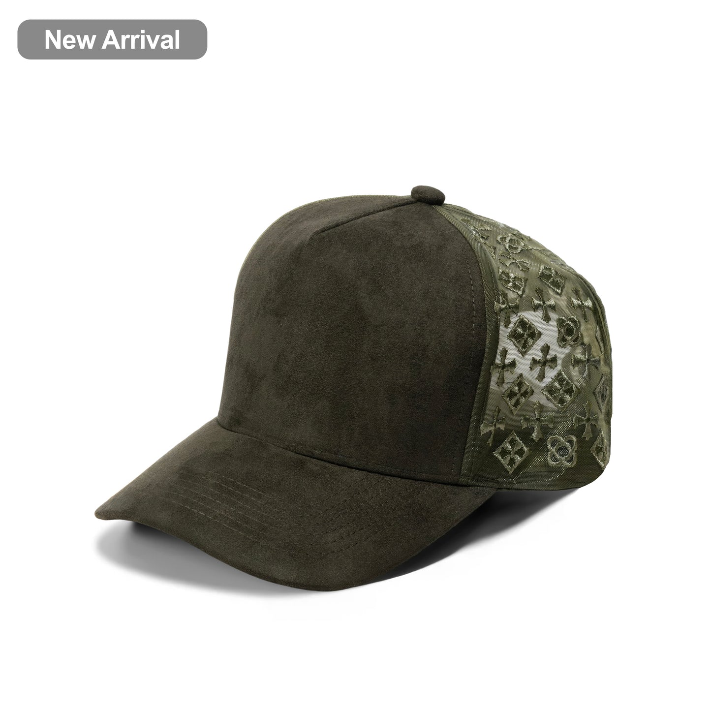 Plain 5Panel Suede Mesh Monogram Design