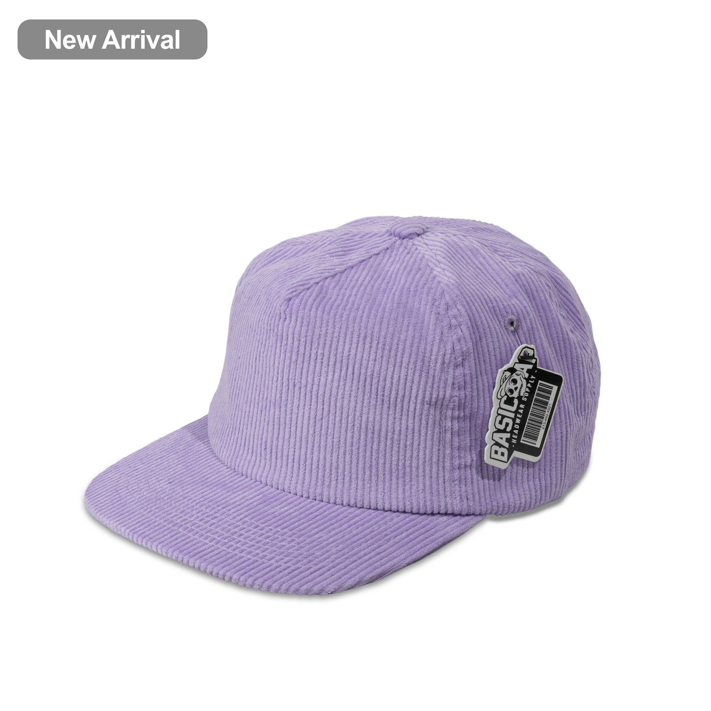 Plain Flat Unstructured 5Panel Full Corduroy Hat 5054