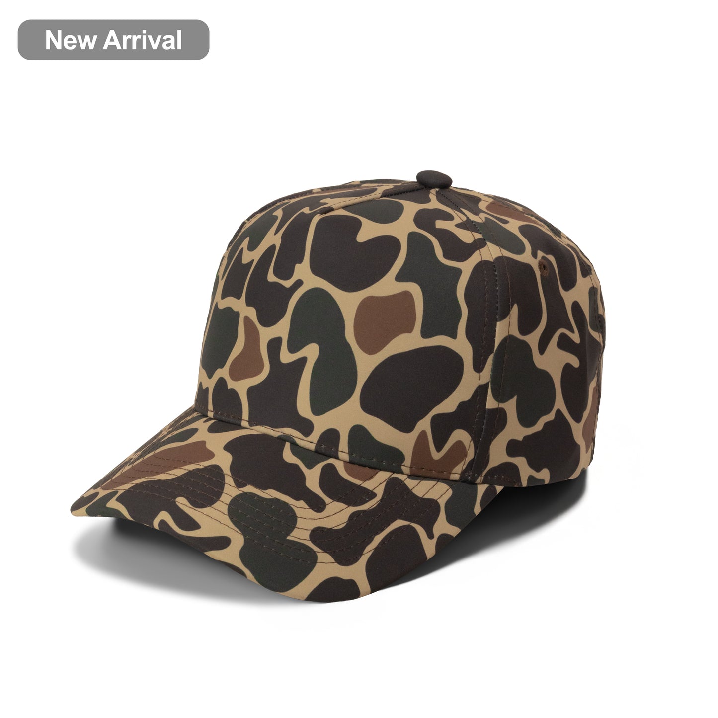 Plain Curve 5Panel Duck Camo Hat 5023
