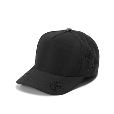 Plain 5Panel Glitter Fabric Clover Design Hat