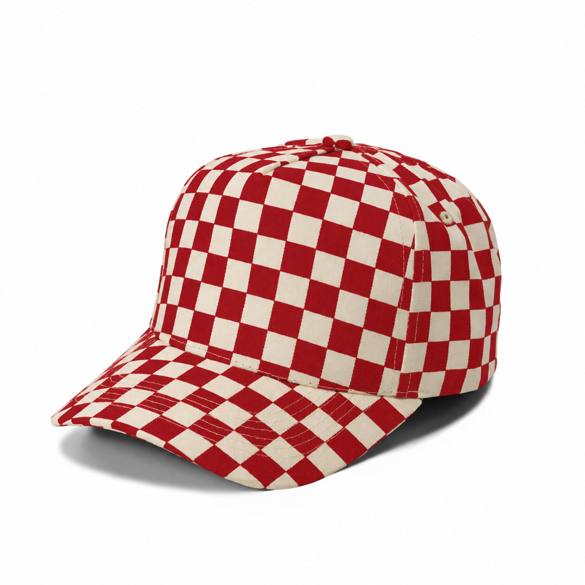 Plain Curve 5Panel Checkboard Hat 5028
