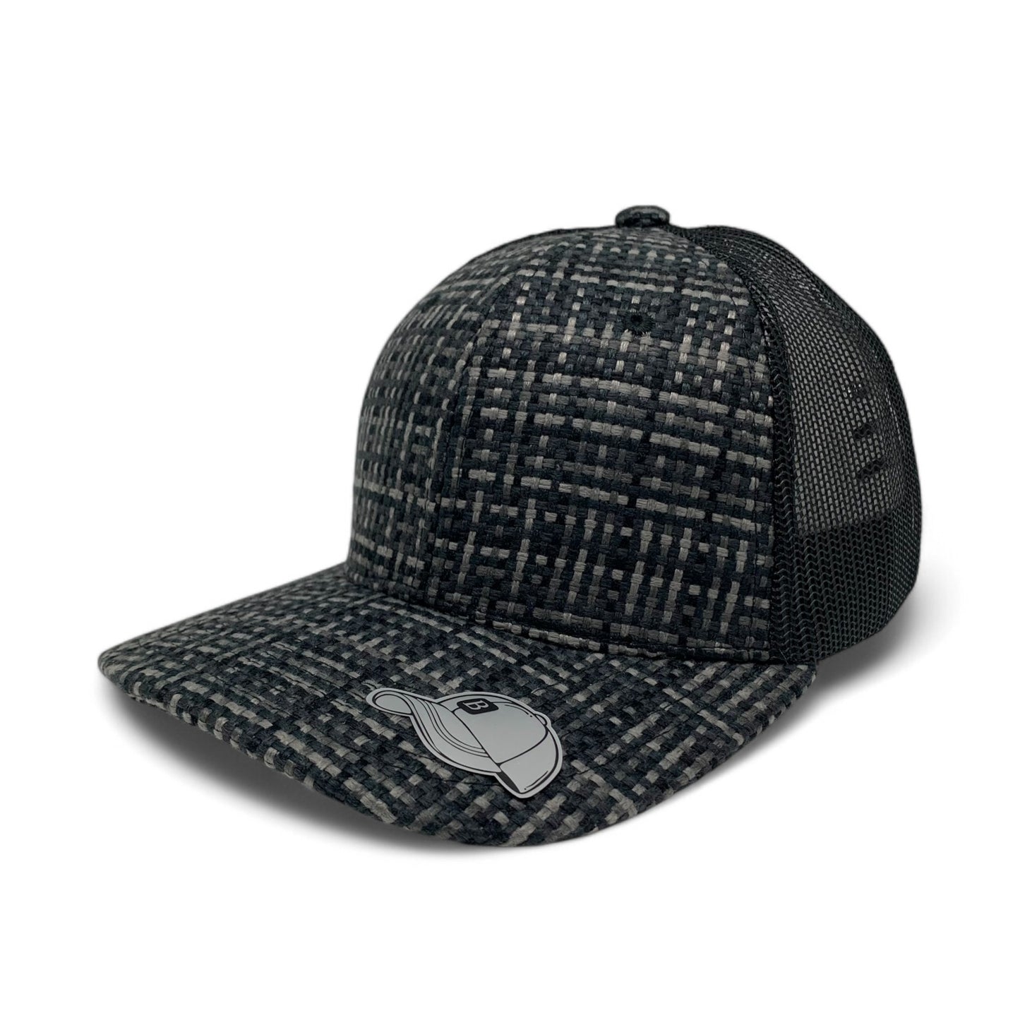 PLAIN CHECK PATTERN MESH HAT - PCP