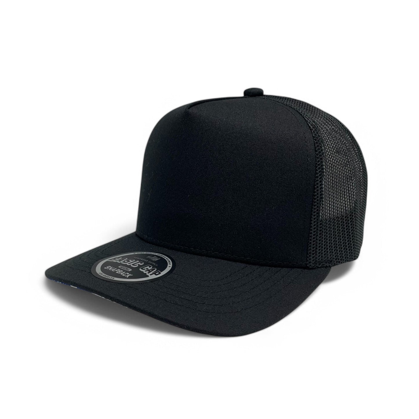 PLAIN CURVE 5PANEL UNDER USA PRINTED MESH HAT - P5MU