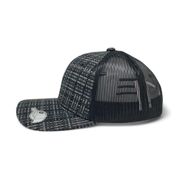 Plain Curve 6Panel Check Pattern Mesh Hat 6007