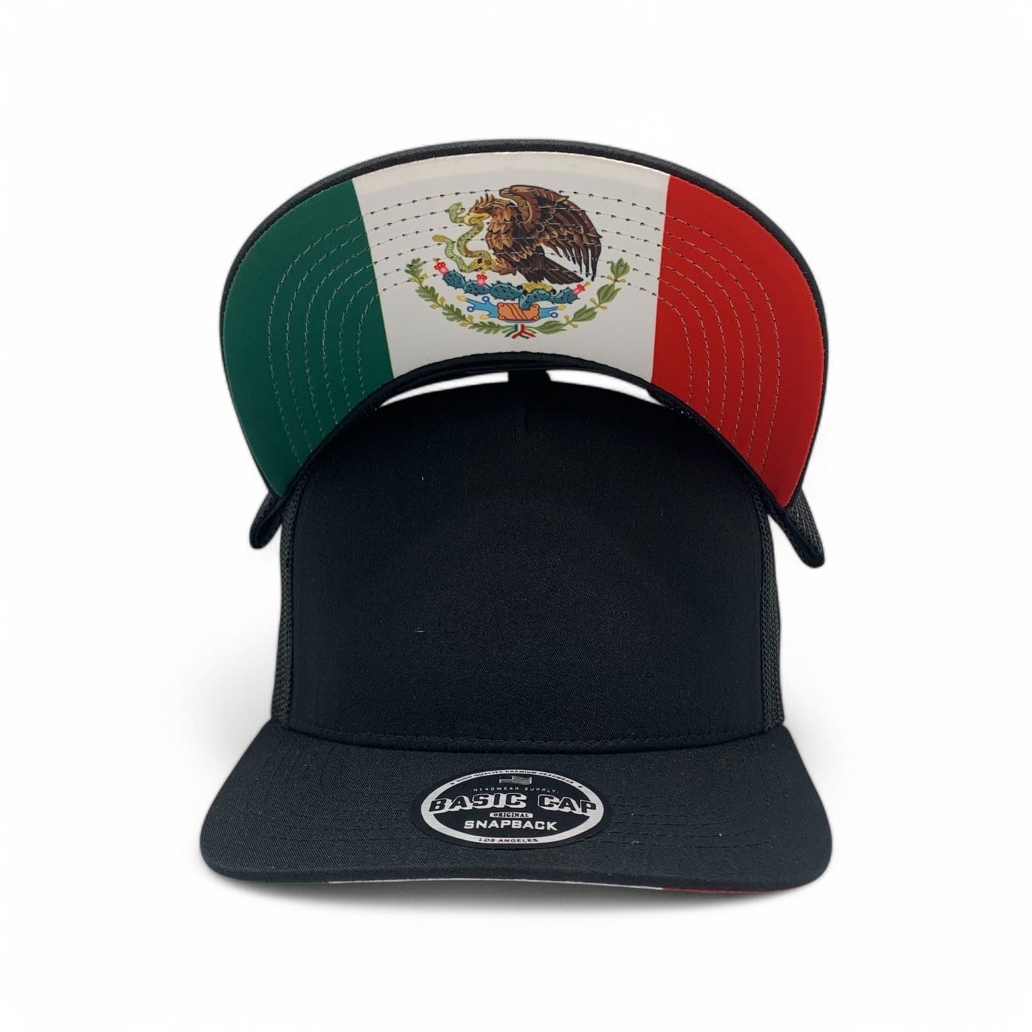 PLAIN CURVE 5PANEL UNDER MEXICO PRINTED MESH HAT - P5MM