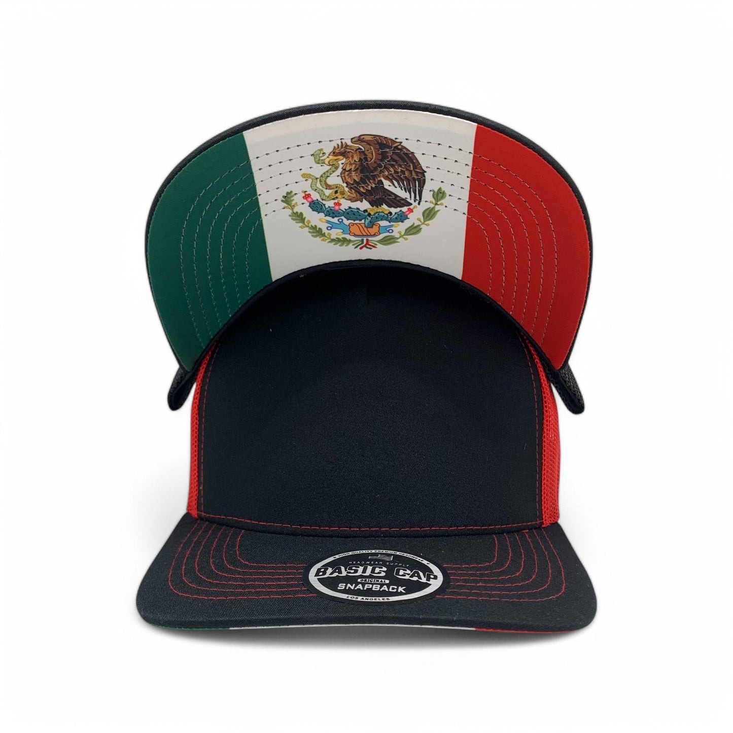 PLAIN CURVE 5PANEL UNDER MEXICO PRINTED MESH HAT - P5MM