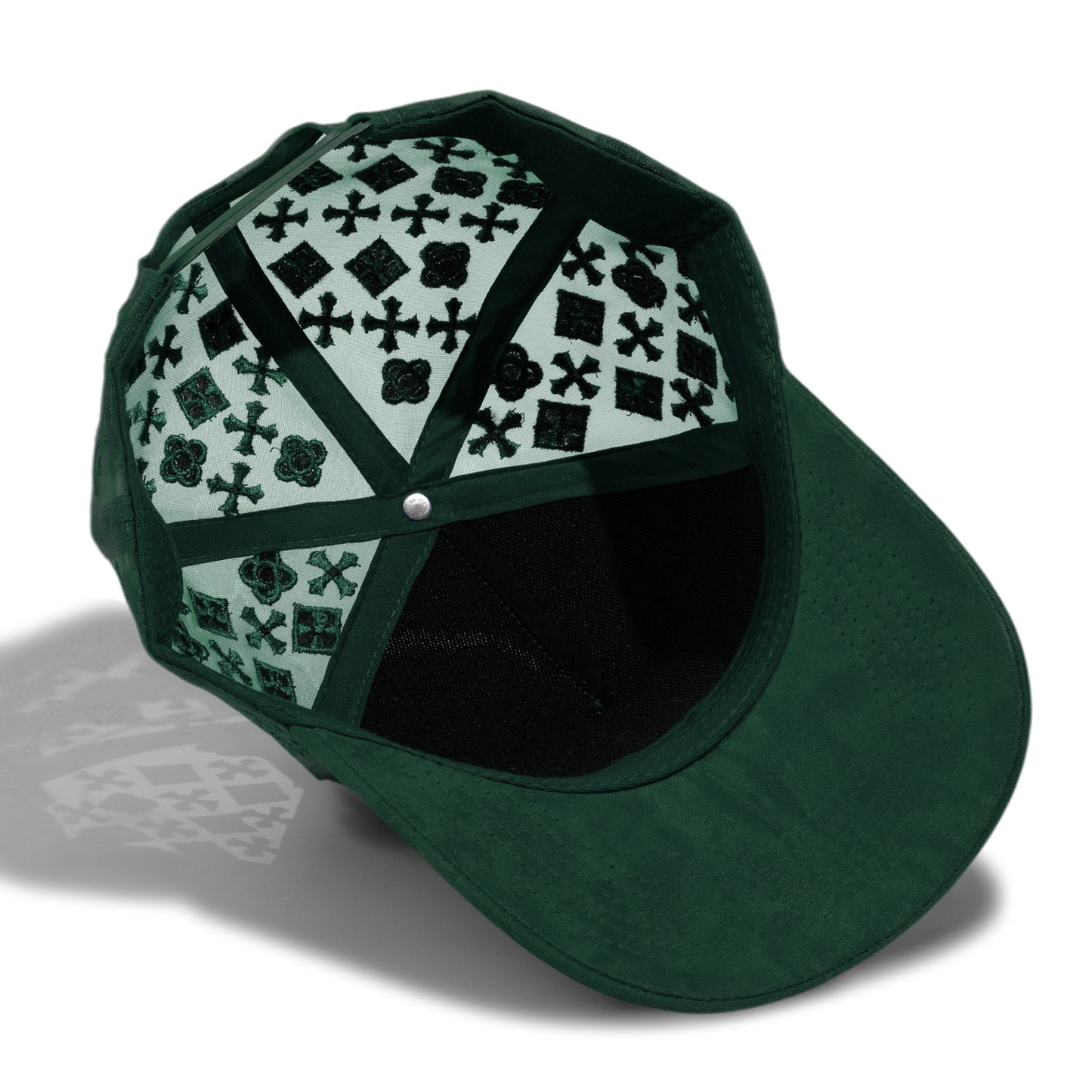 Plain 5Panel Suede Mesh Monogram with Rhinestones 5021