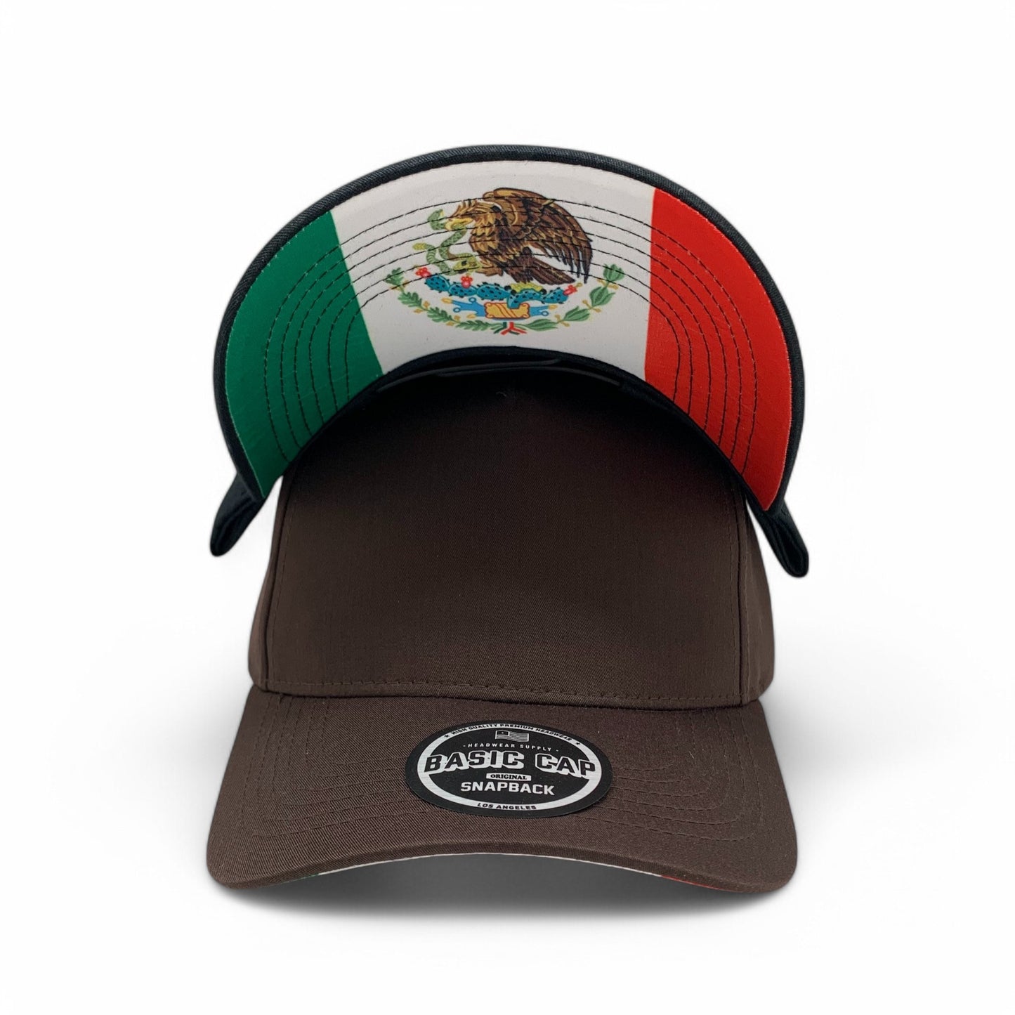 PLAIN CURVE 5PANEL UNDER MEXICO PRINTED HAT - P5CUM