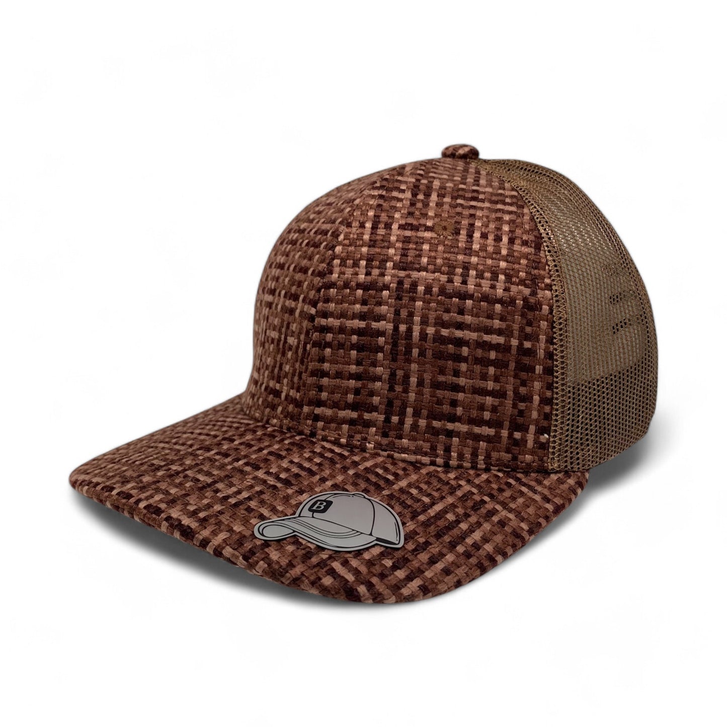 PLAIN CHECK PATTERN MESH HAT - PCP