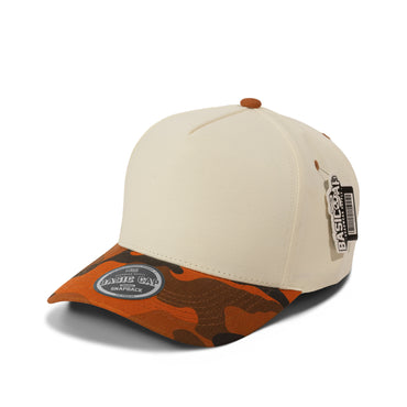 Plain Curve 5Panel Cotton Camo Hat 5013