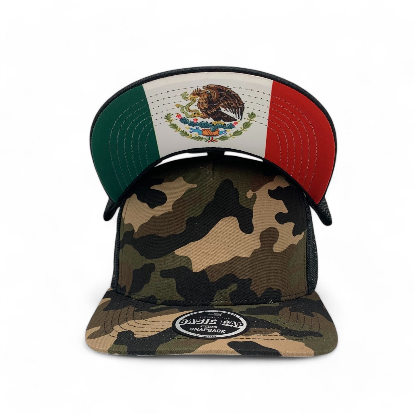 PLAIN CURVE 5PANEL UNDER MEXICO PRINTED MESH HAT - P5MM