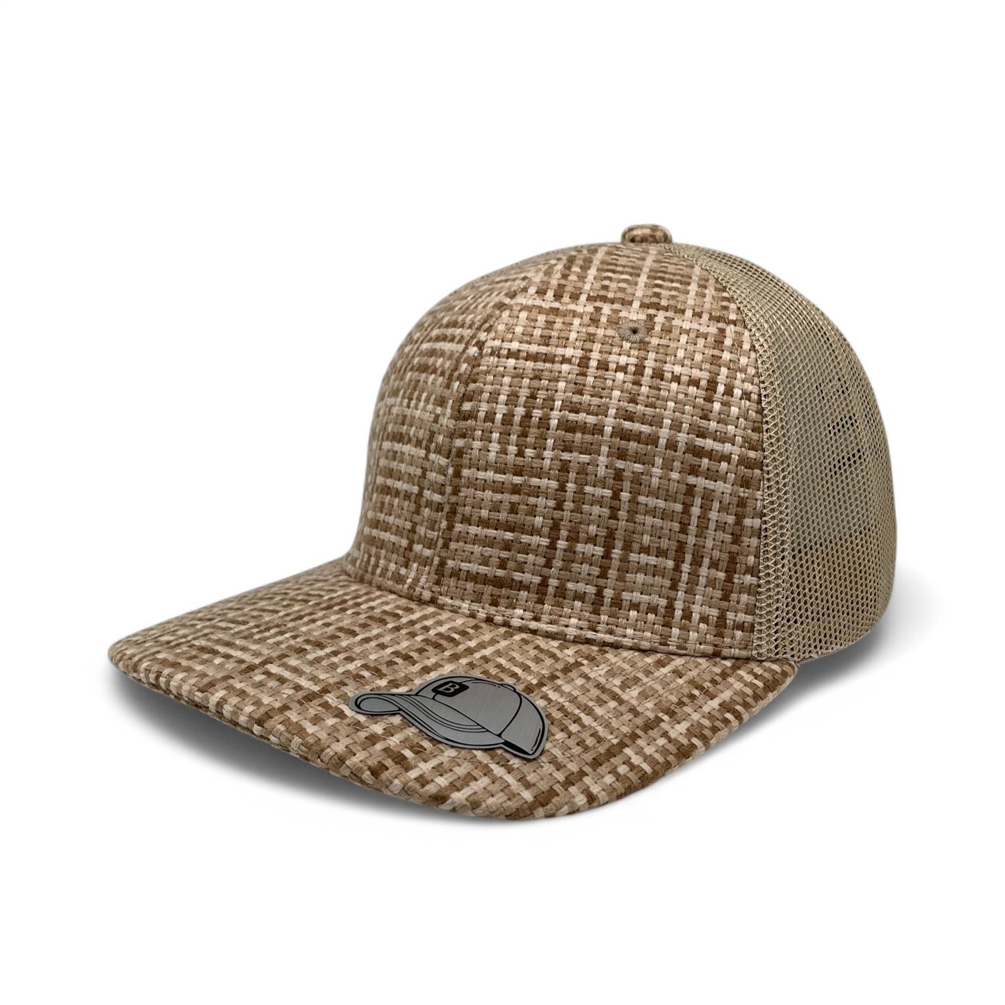 PLAIN CHECK PATTERN MESH HAT - PCP