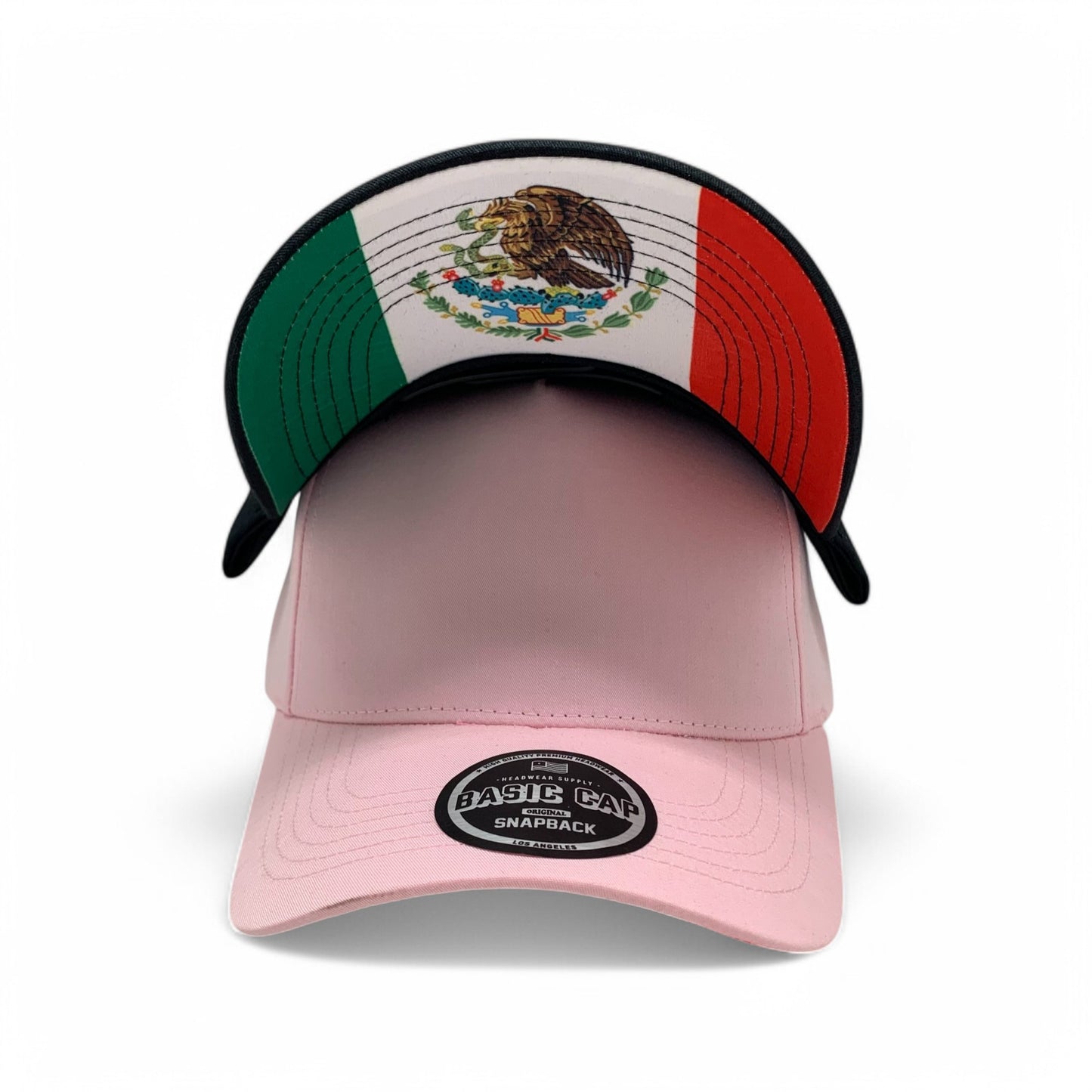 PLAIN CURVE 5PANEL UNDER MEXICO PRINTED HAT - P5CUM