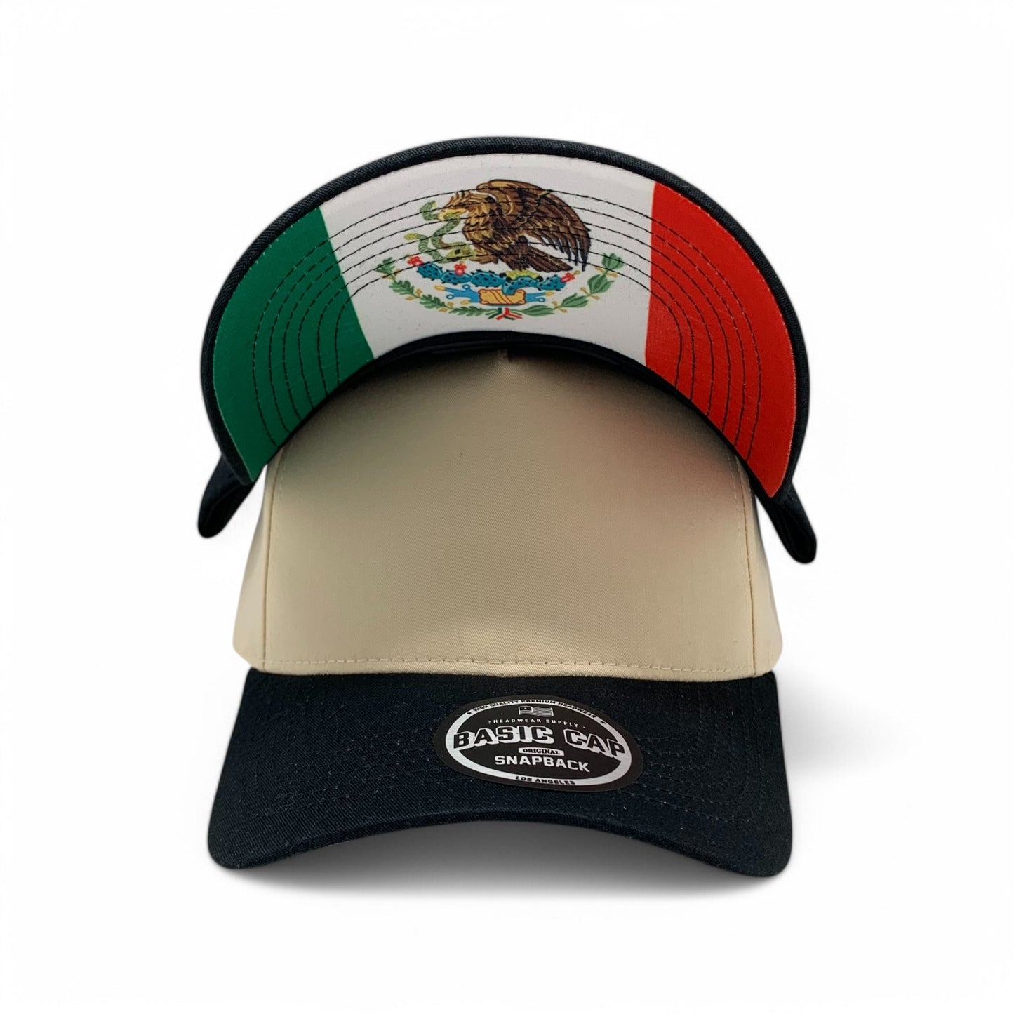 PLAIN CURVE 5PANEL UNDER MEXICO PRINTED HAT - P5CUM