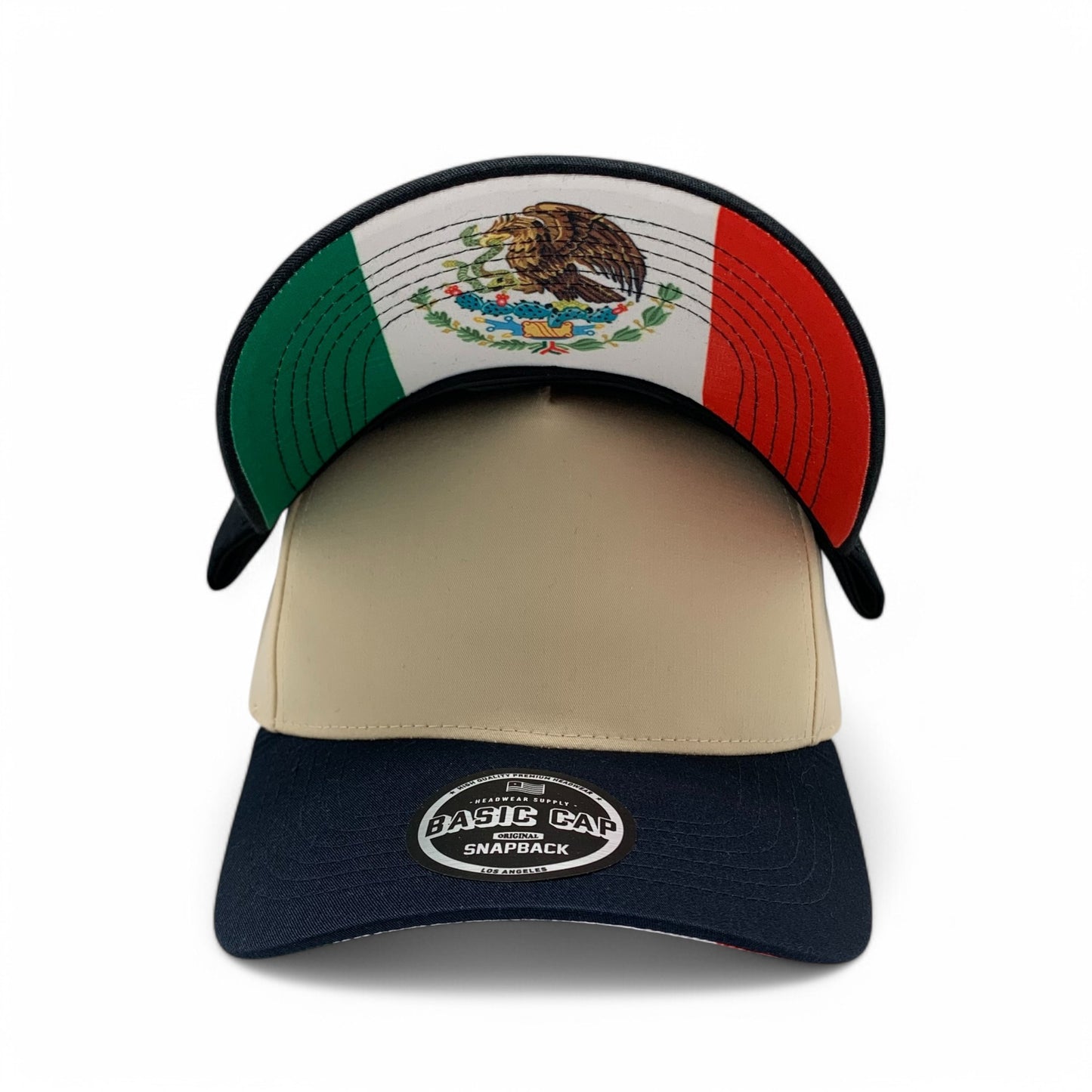 PLAIN CURVE 5PANEL UNDER MEXICO PRINTED HAT - P5CUM