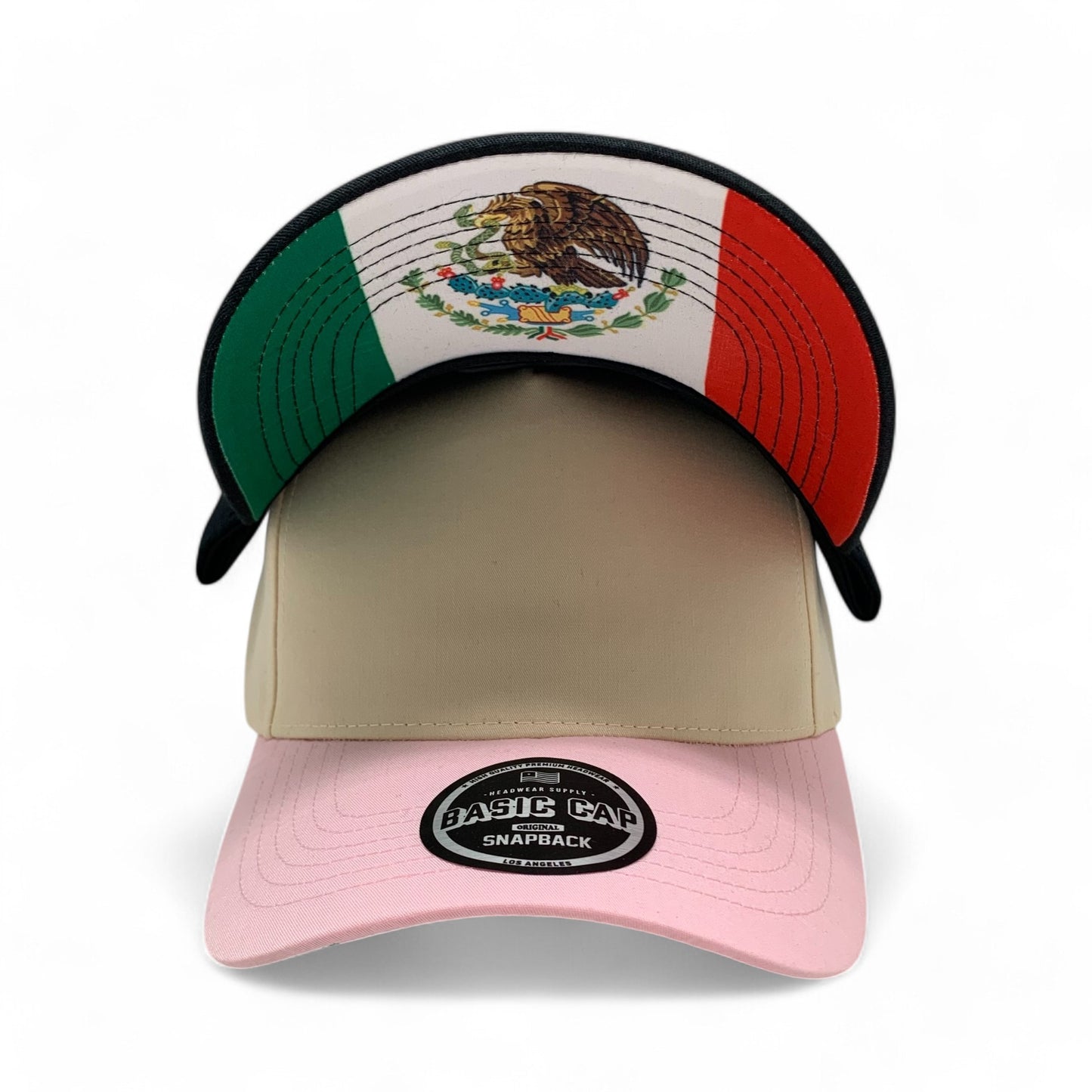 PLAIN CURVE 5PANEL UNDER MEXICO PRINTED HAT - P5CUM