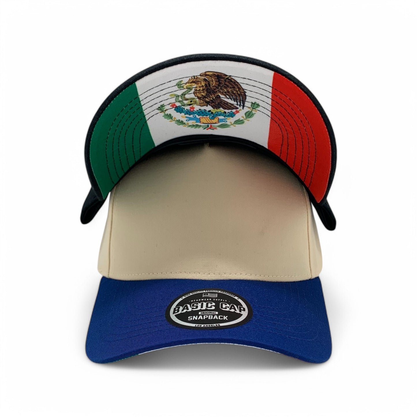 PLAIN CURVE 5PANEL UNDER MEXICO PRINTED HAT - P5CUM