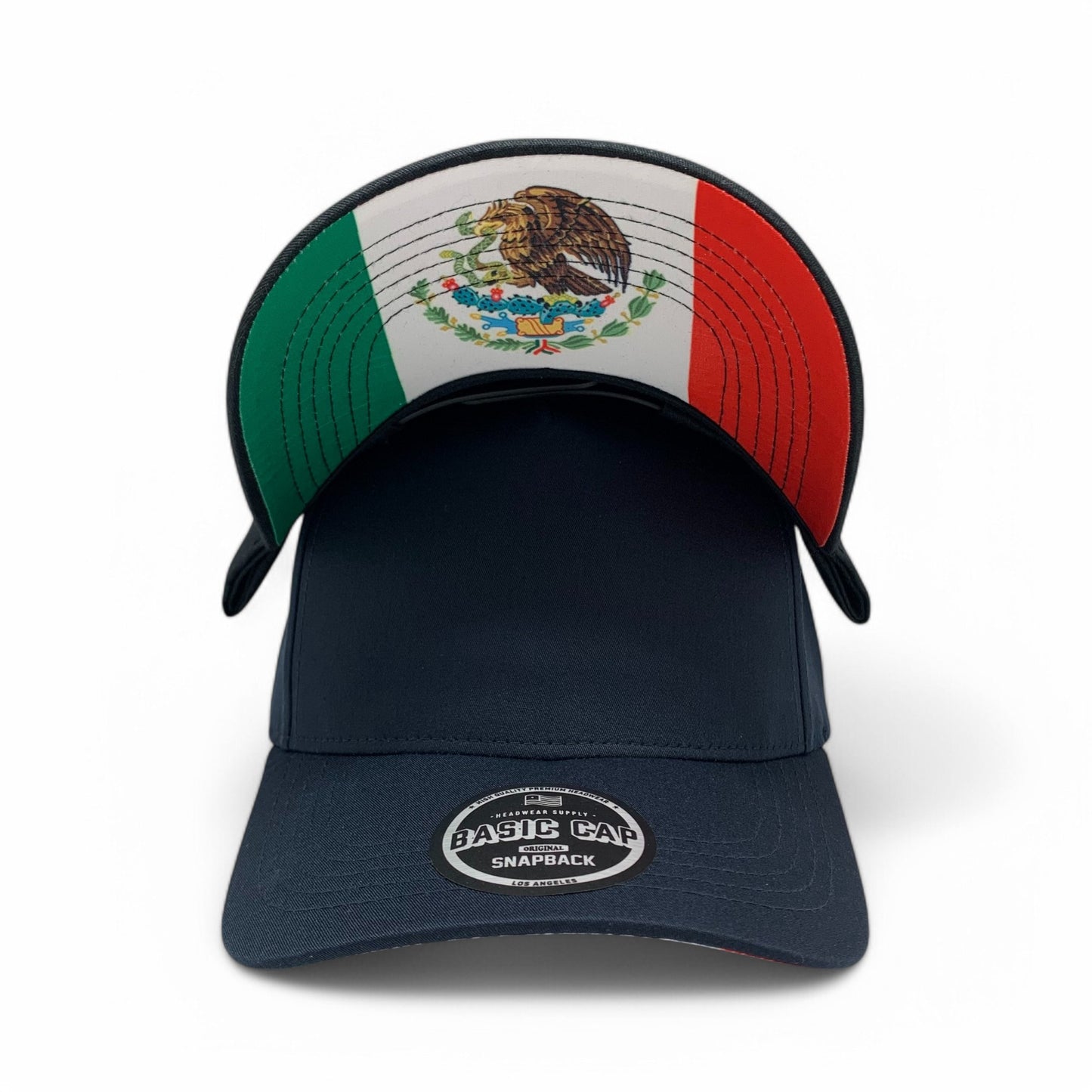 PLAIN CURVE 5PANEL UNDER MEXICO PRINTED HAT - P5CUM