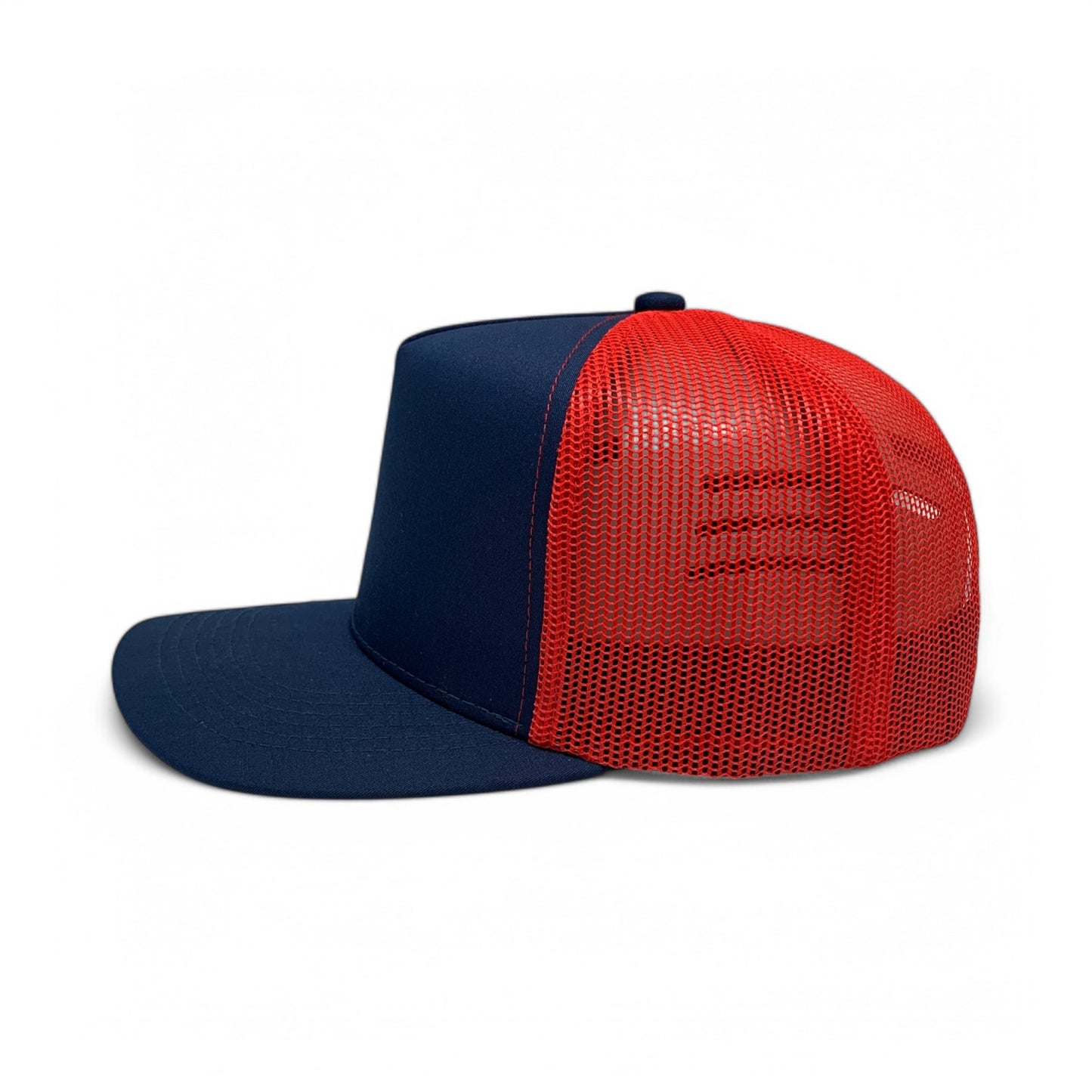 PLAIN CURVE 5PANEL UNDER USA PRINTED MESH HAT - P5MU