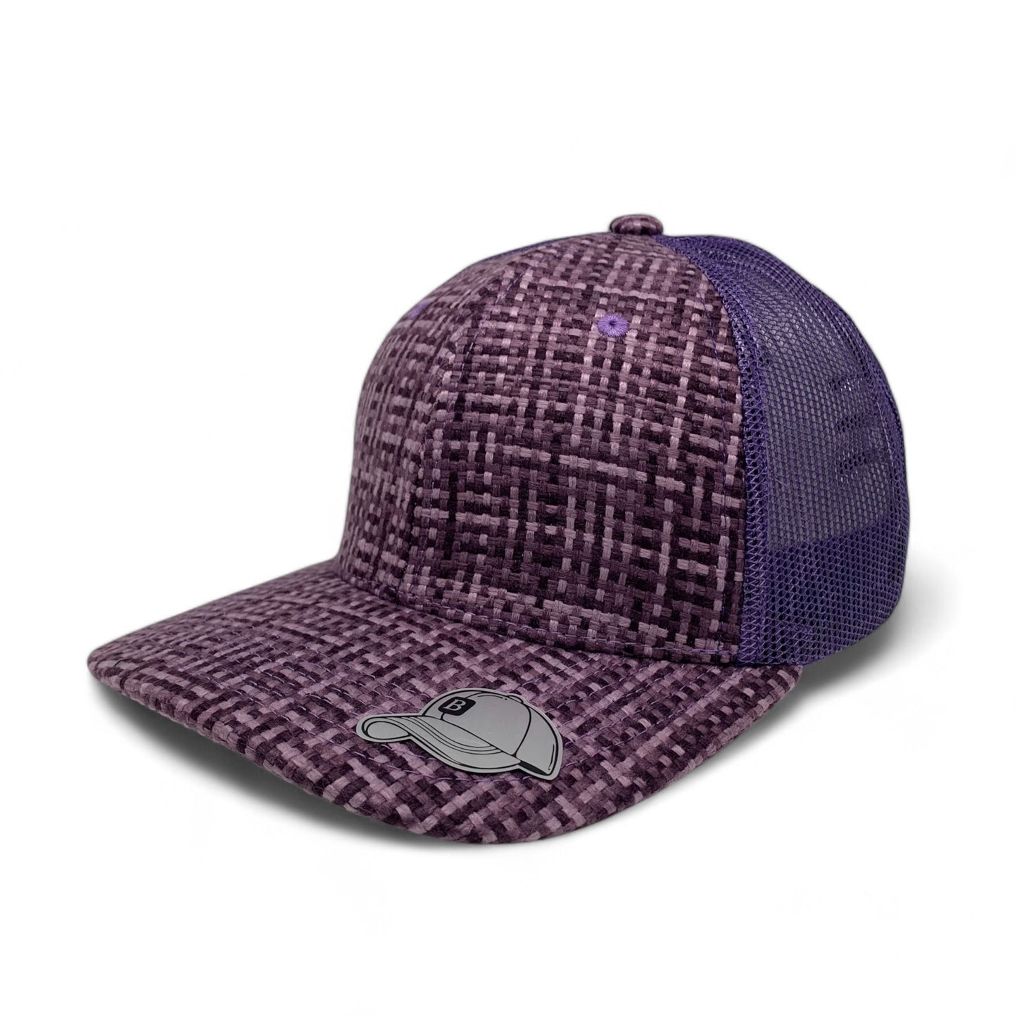 PLAIN CHECK PATTERN MESH HAT - PCP