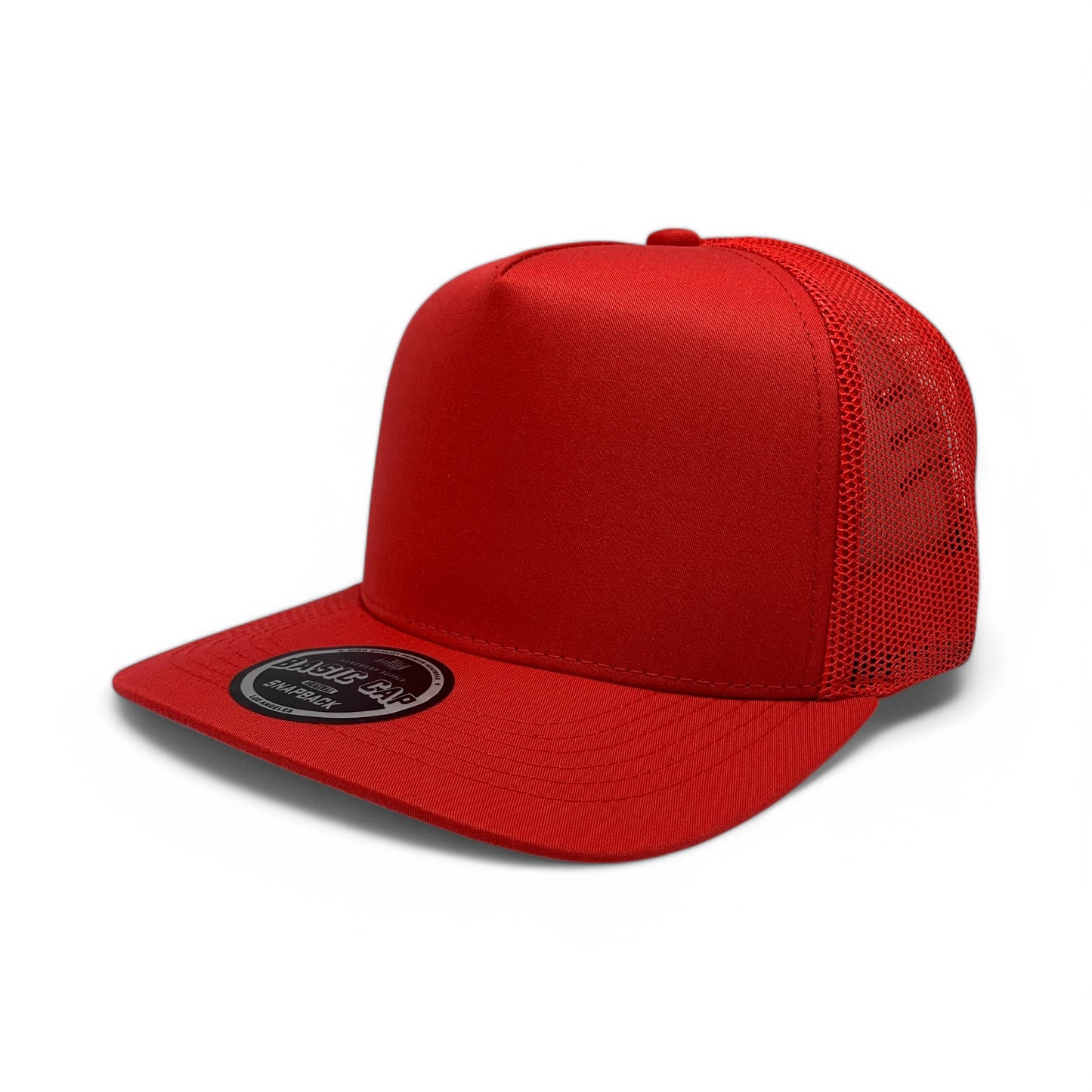 PLAIN CURVE 5PANEL UNDER USA PRINTED MESH HAT - P5MU