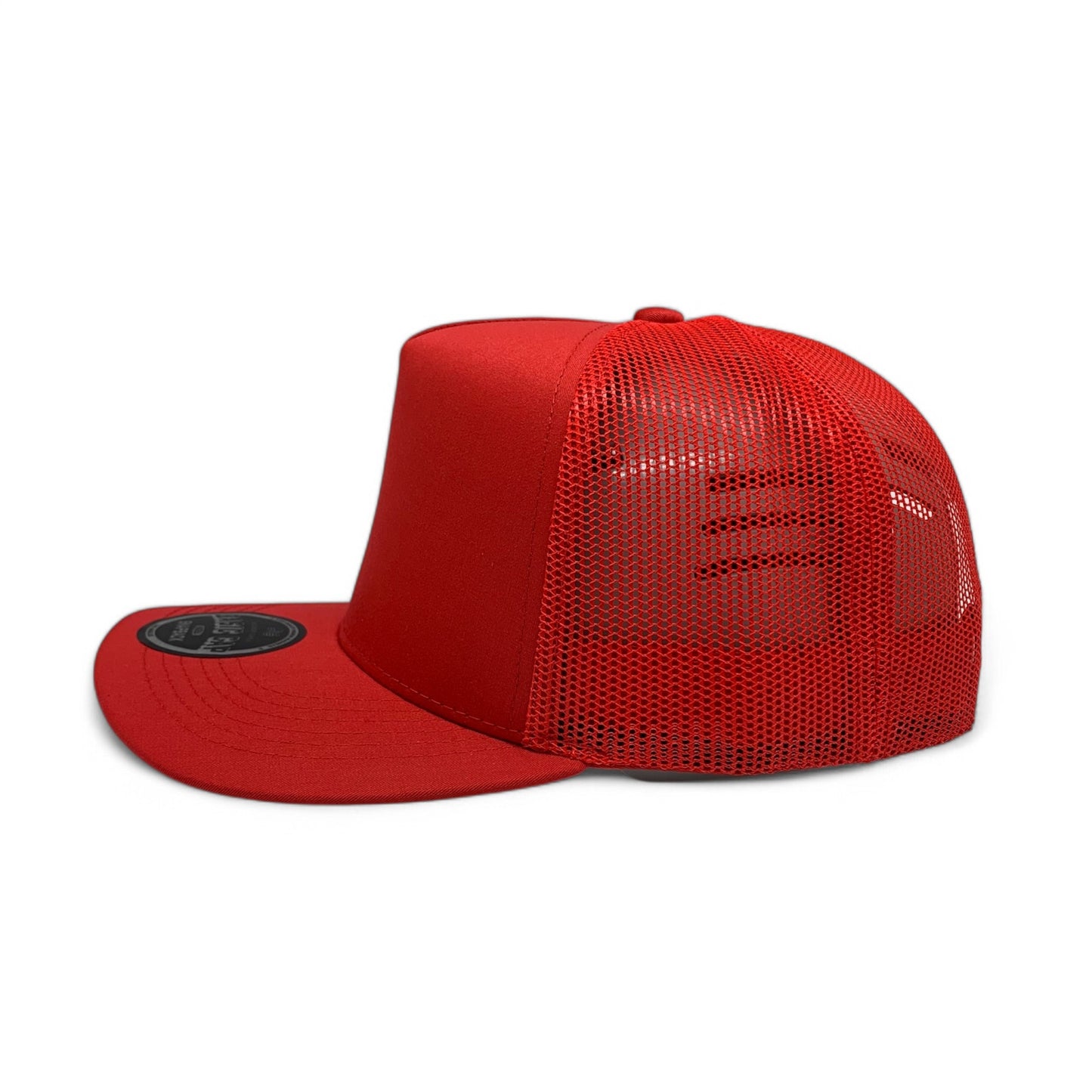 PLAIN CURVE 5PANEL UNDER USA PRINTED MESH HAT - P5MU