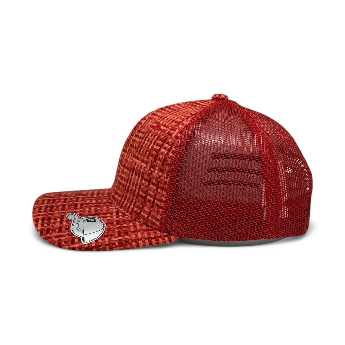 PLAIN CHECK PATTERN MESH HAT - PCP