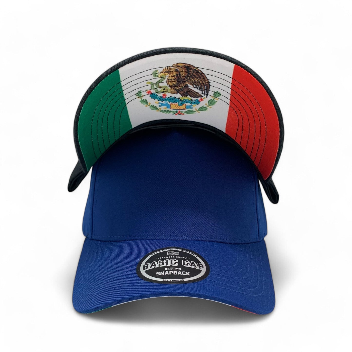 PLAIN CURVE 5PANEL UNDER MEXICO PRINTED HAT - P5CUM
