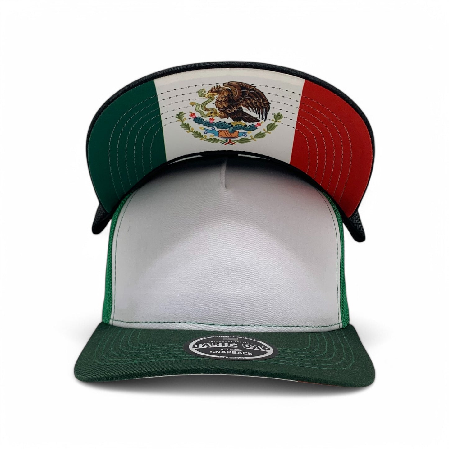PLAIN CURVE 5PANEL UNDER MEXICO PRINTED MESH HAT - P5MM