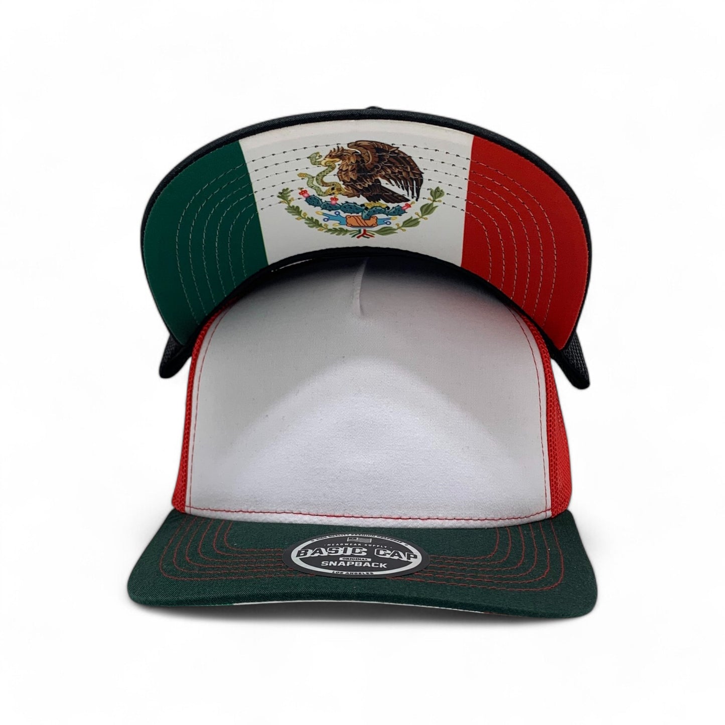 PLAIN CURVE 5PANEL UNDER MEXICO PRINTED MESH HAT - P5MM