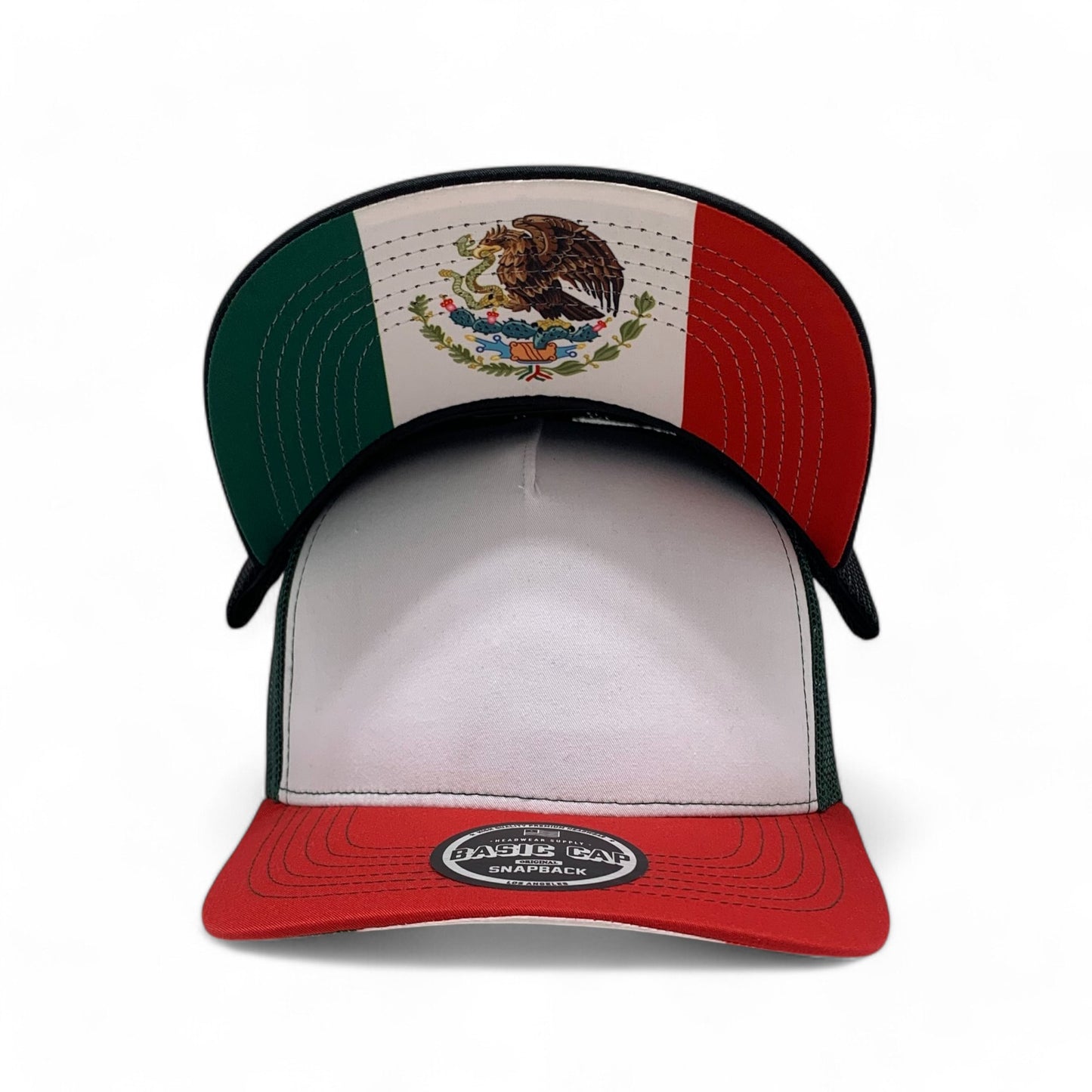 PLAIN CURVE 5PANEL UNDER MEXICO PRINTED MESH HAT - P5MM