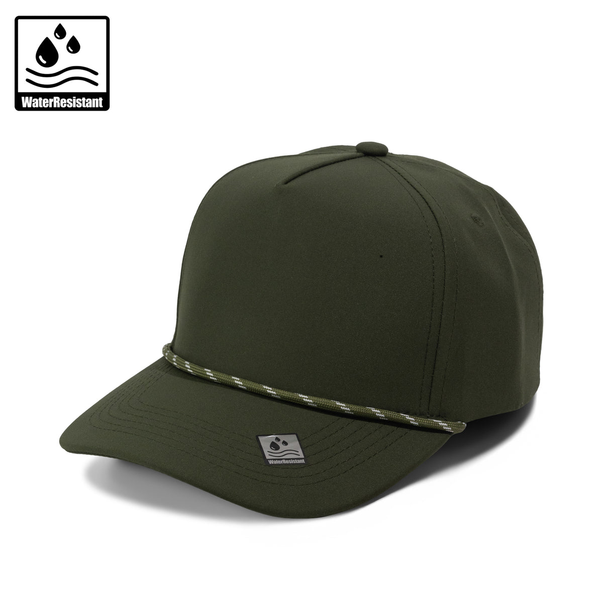 Plain Curve 5Panel Rope Hat Water Repellent 5002