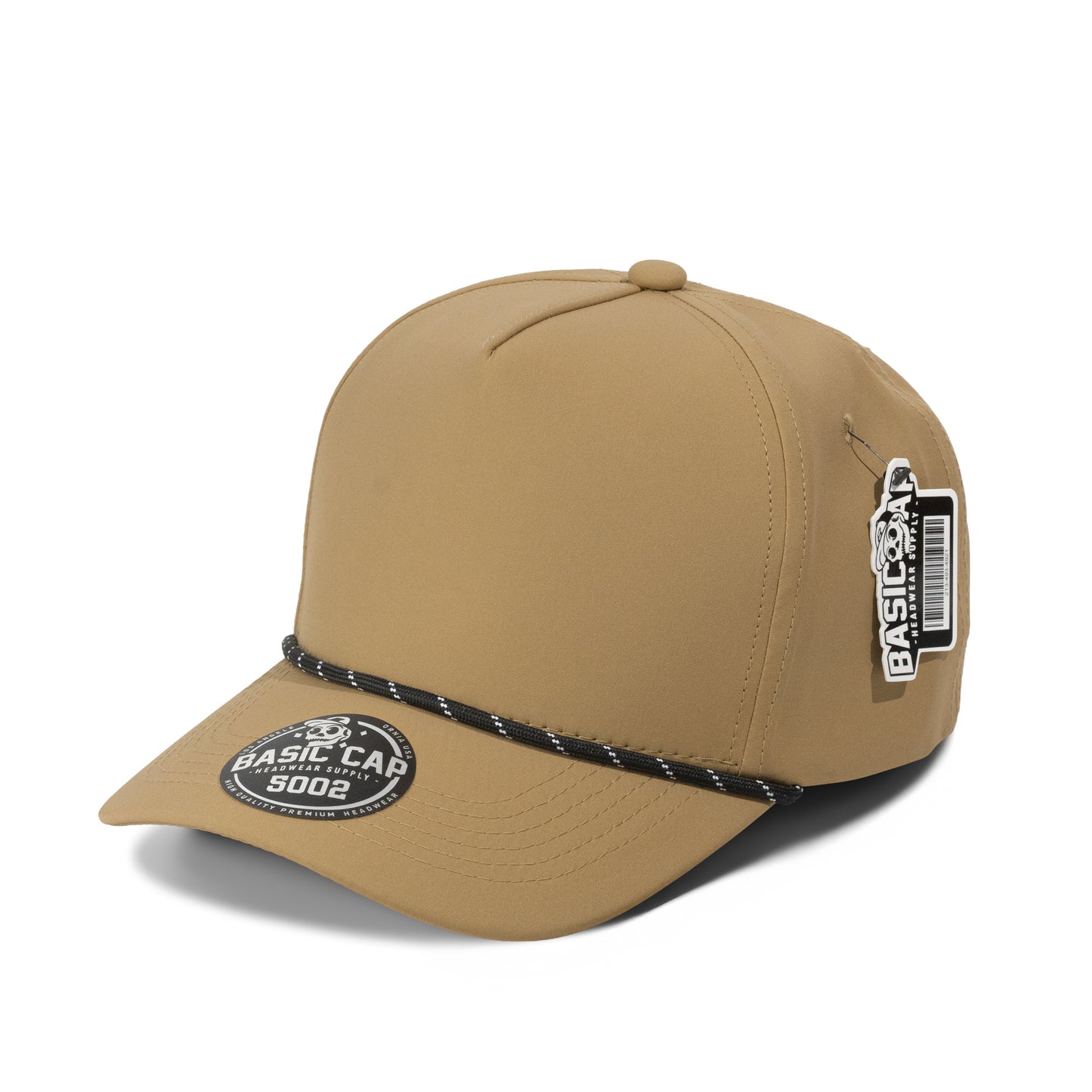 Plain 5Panel Curve With Rope Cap ( Water Proof ) 5002
