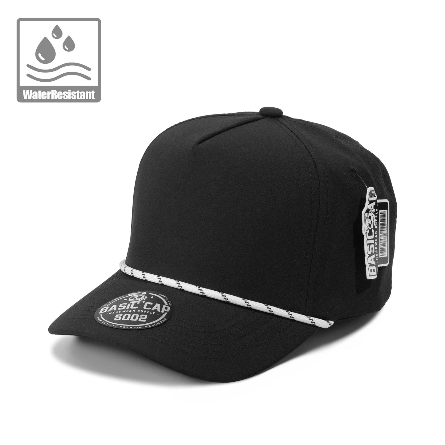 Plain Curve 5Panel Rope Hat Water Repellent 5002