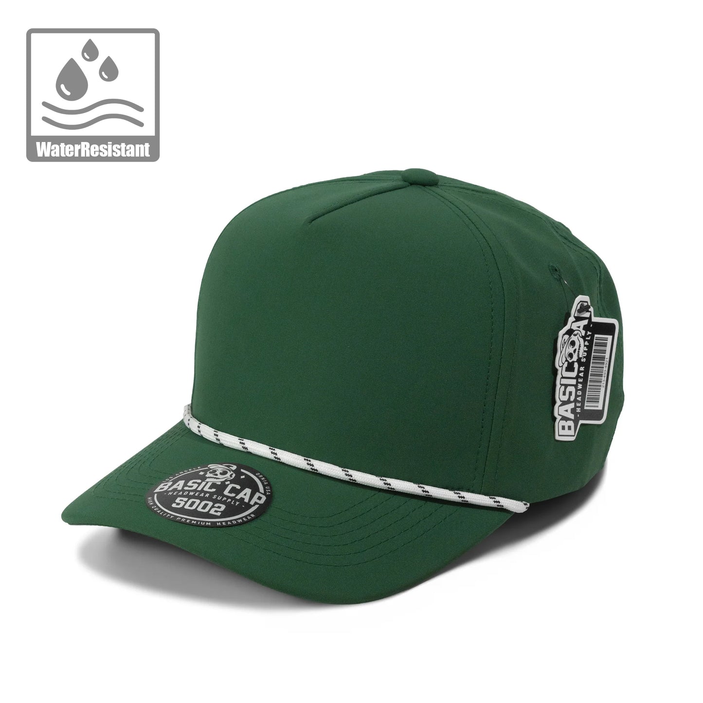 Plain Curve 5Panel Rope Hat Water Repellent 5002