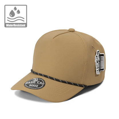 Plain Curve 5Panel Rope Hat Water Repellent 5002