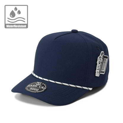 Plain Curve 5Panel Rope Hat Water Repellent 5002