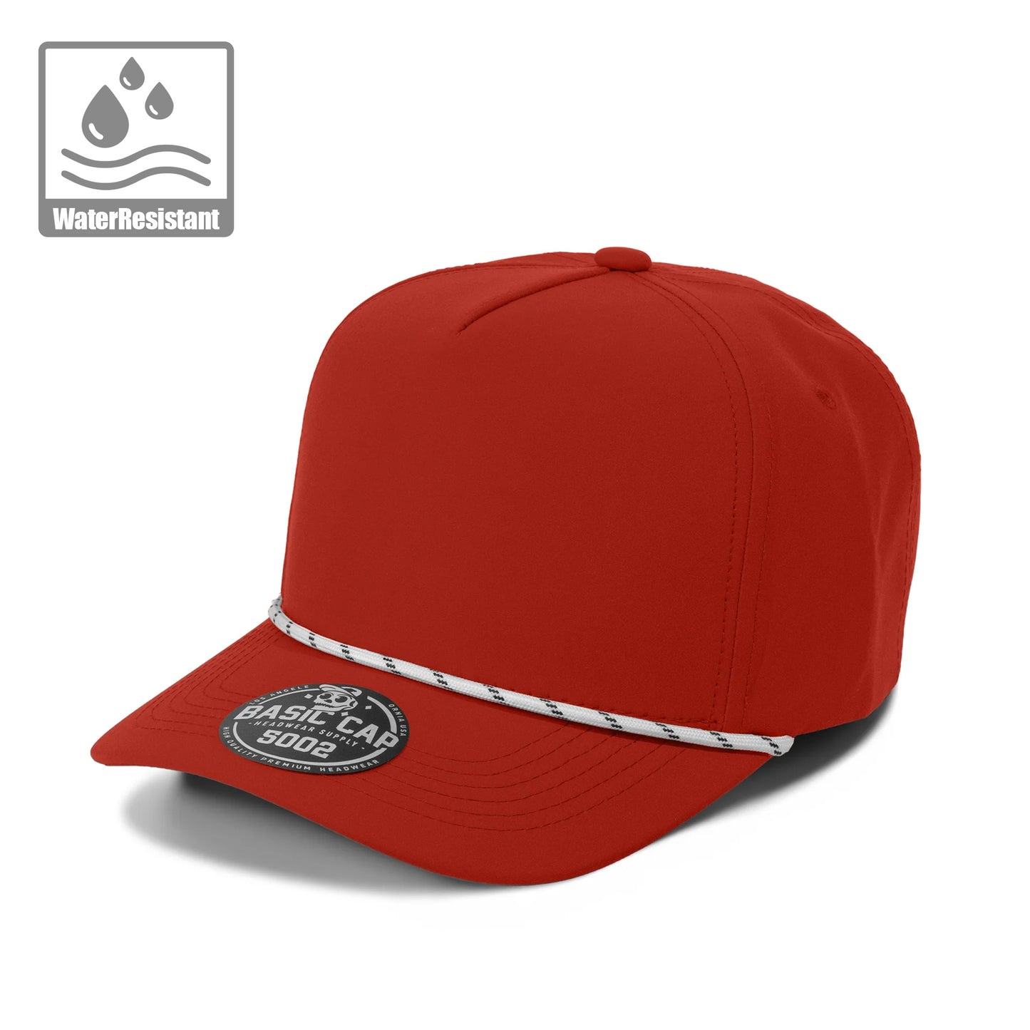 Plain Curve 5Panel Rope Hat Water Repellent 5002