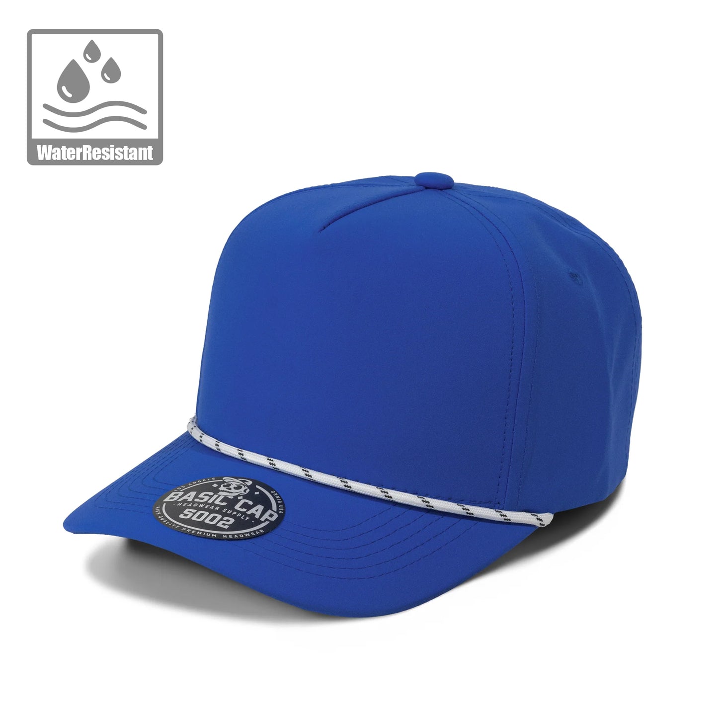 Plain Curve 5Panel Rope Hat Water Repellent 5002