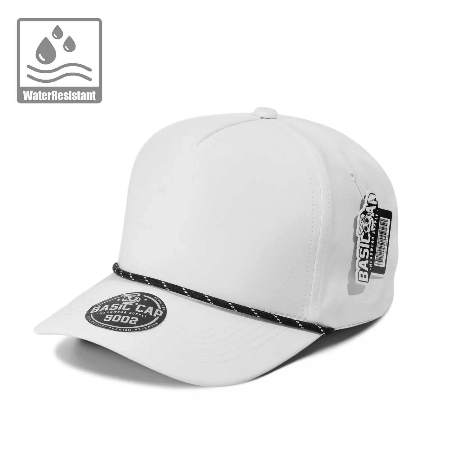 Plain Curve 5Panel Rope Hat Water Repellent 5002